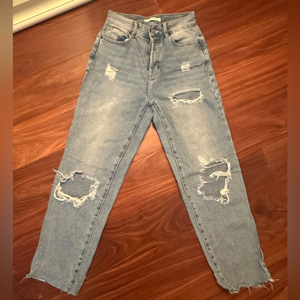 pacsun high rise straight jeans